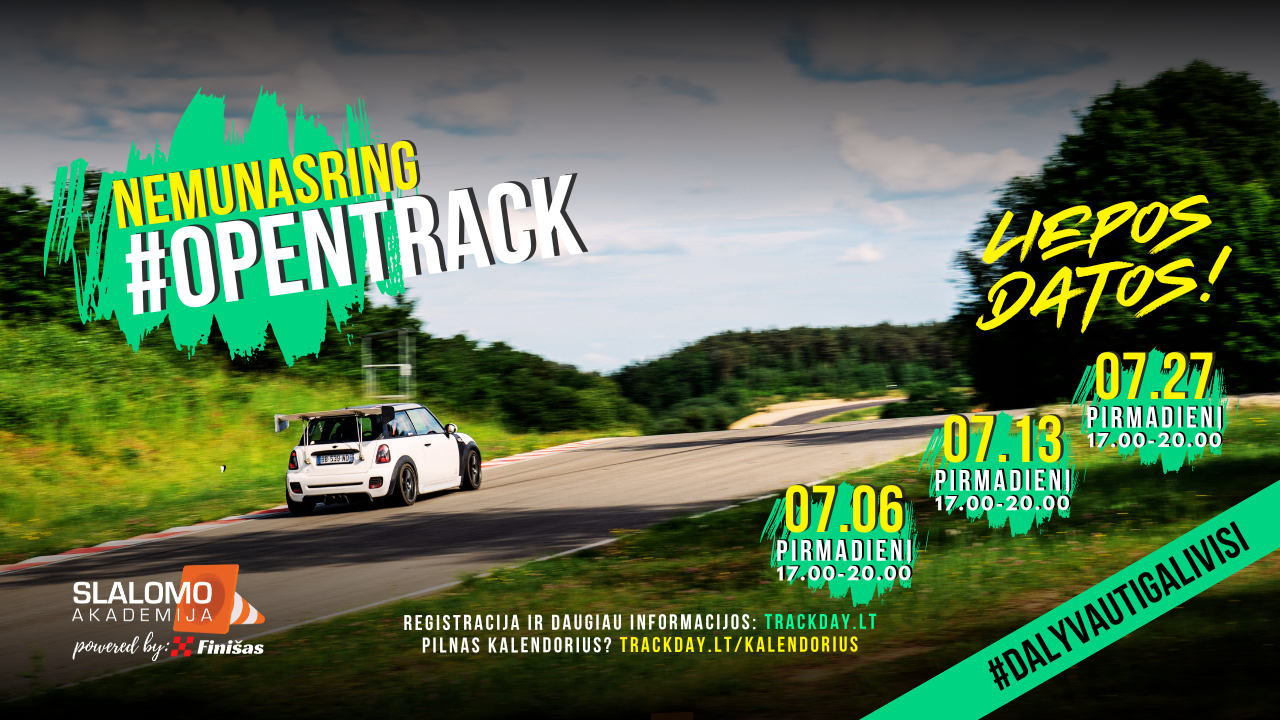 (gamon　unwound) OPENTRACK / Nemuno Žiedas / Pirmadienis (07.27) | Renginio informacija